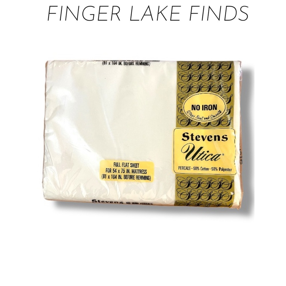 Steven's Utica No Iron Full Flat Percale Sheet